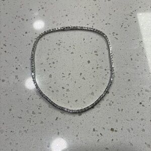 Gorgeous Sterling Silver and Cubic Zirconia Tennis Necklace